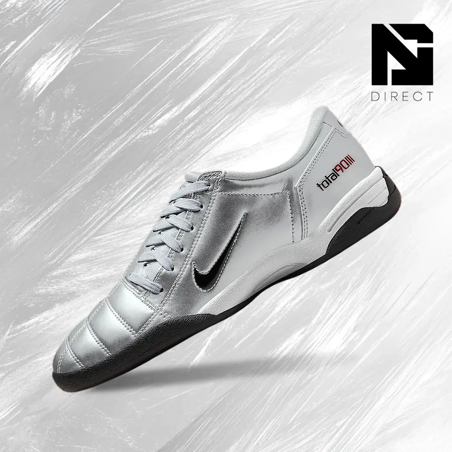 Nike Total 90 3Metallic Silver Black (Women's)– Women's Lifestyle Sneakers – shoes for woman -Vintagen - Running Shoes, Lightweight Shock-Absorbing Comfort, Breathable Everyday Fit, Gym Training to Street Casual Wear - back to school - IM7595 001