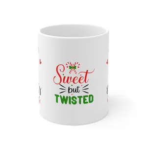 Santa, Sweet but twisted Coffee Mug | Holiday Coffee Mug | Christmas Mug | Stoneware Mug | Christmas Gift | Christmas Cup |Ceramic Mug