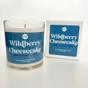 Single Wick Candle | Wildberry Cheesecake