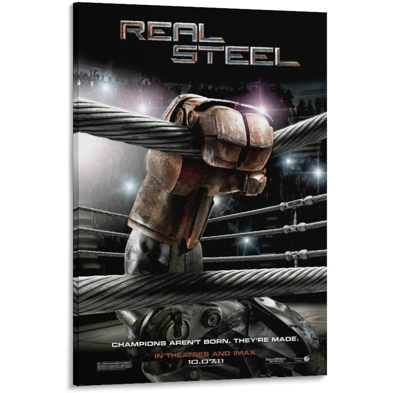 Classic Movie Poster Real Steel Canvas Art Poster And Wall Art Picture Print Modern Family Bedroom Decor Posters