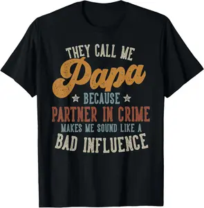 100% Cotton Fashion Garment They Call Me Papa Funny Father's Day Papa T-Shirt