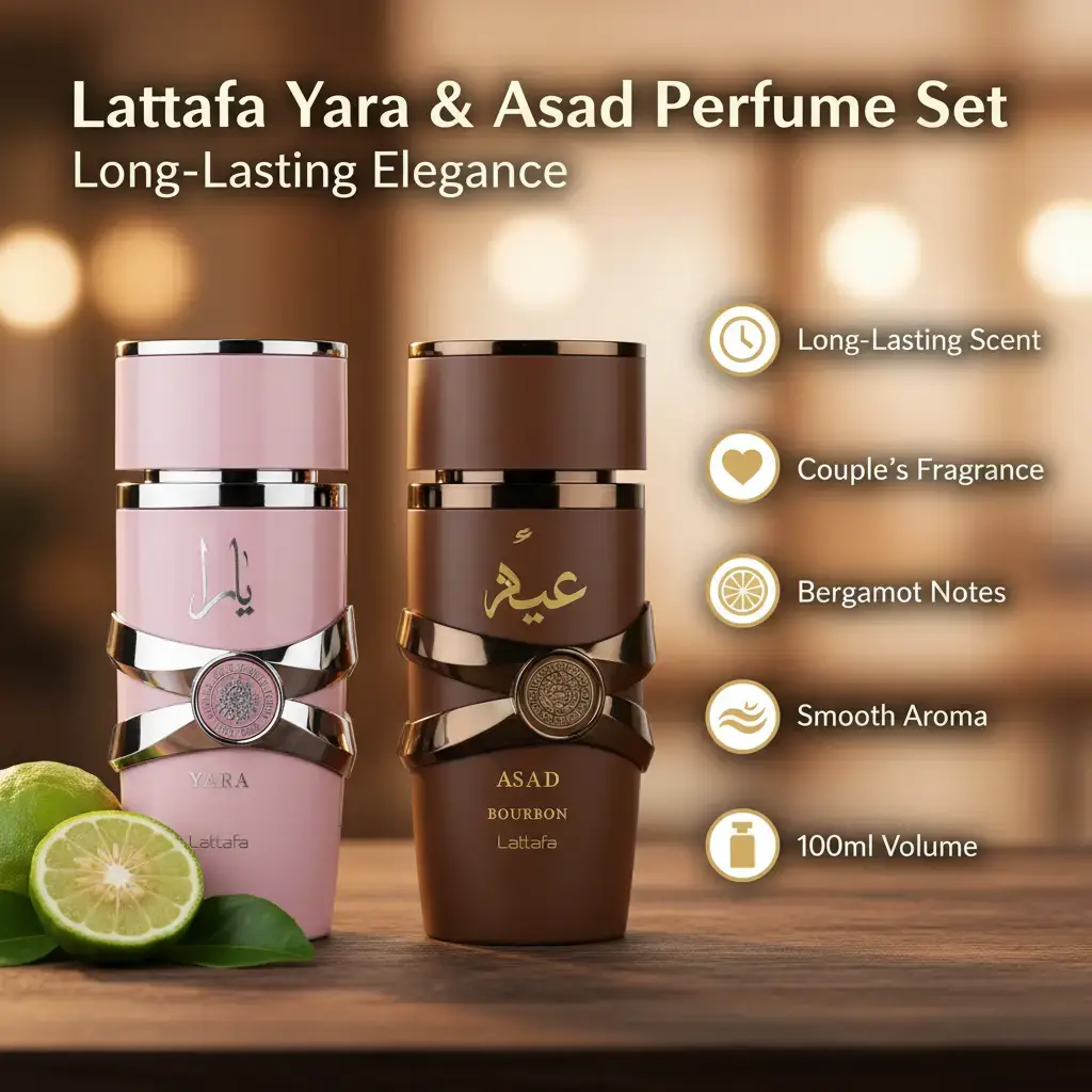 Lattafa Perfume Yara + Asad Bourbon 100ml (3.4 Fl oz) Long Lasting