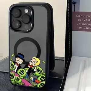 “Money Bag” Cartoon Phone Case, Luxury Lifestyle Design, Shock-Resistant Case for iPhone 17, 16, 15, 14, and 13—The Perfect Gift for iPhone 17 Pro, 16 Plus, and 15 Pro Max