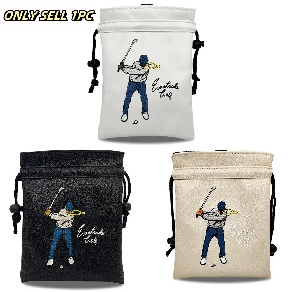 Golf Ball Bag, Portable Golf Ball Storage Bag with Drawstring, Golf Club Accessories for Men and Women, Ideal Gift for Golf Enthusiasts
