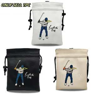 Golf Ball Bag, Portable Golf Ball Storage Bag with Drawstring, Golf Club Accessories for Men and Women, Ideal Gift for Golf Enthusiasts
