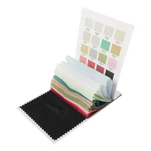 TWOPAGES Scandina Solid Sheer Curtain Fabric Swatch Booklet Polyester for Living Room Bedroom Kitchen 120 gsm Lightweight Skin Friendly Durable