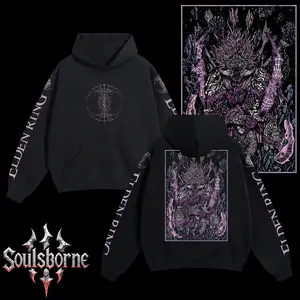 [Soulsborne Style] Vintage Grim Style Starscourge General Radahn - Elden Ring Unisex Hoodie, Soulsborne Gaming Apparel, Game Shirt, Video Game Clothes, Boy Merch, Gift For Him, Gift For Her, Soulslike Streetwear