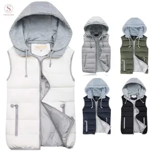 Women's Puffer Vest Zip Up Quilted Padded Winter Sleeveless Hooded Vest Gilet Warm Jacket Outerwear Vest（gift）