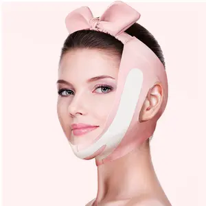V-Shape Face Lift Band, V-Shape Face Mask, Reusable Facial Band, Jaw Exerciser, Jawline Lift Band, Chin Lift Tape, Jawline Shaper for Men and Women — Pink Bow Perfect Gift!