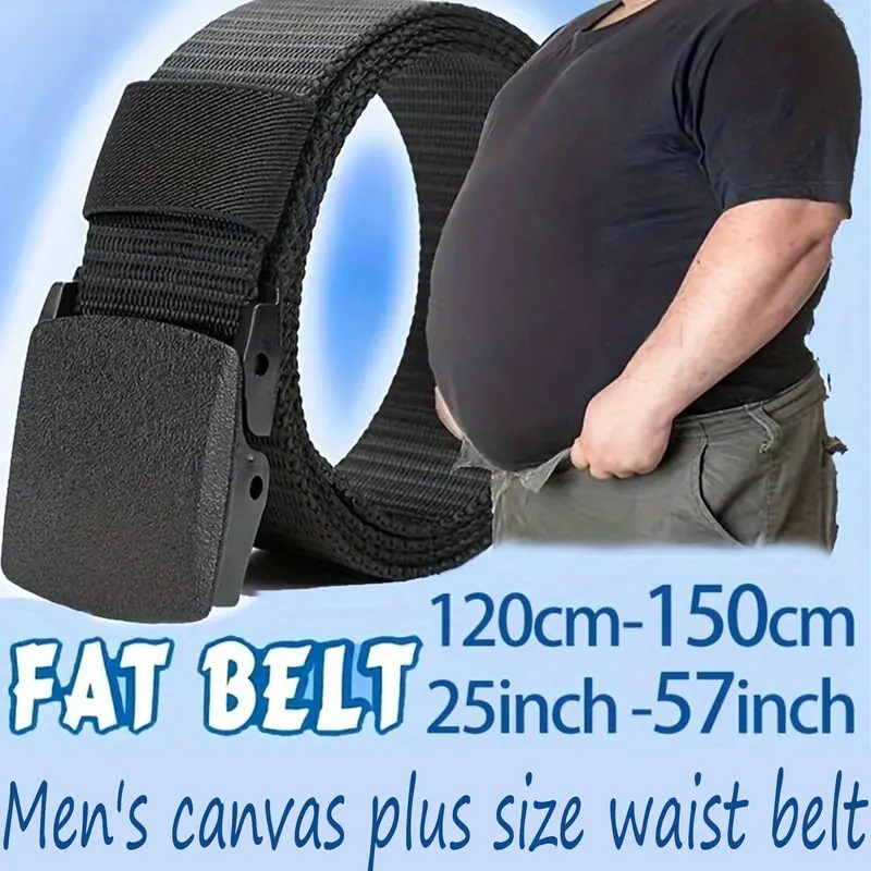 Unisex Canvas Belt, Plus Size Adjustable Belt, Adjustable Side Belt, Outdoor Durable Soft Waistband, Metal-Free Casual Sports Belt, All Seasons Fashion Accessory, Casual Style Belts, No Hole Belt