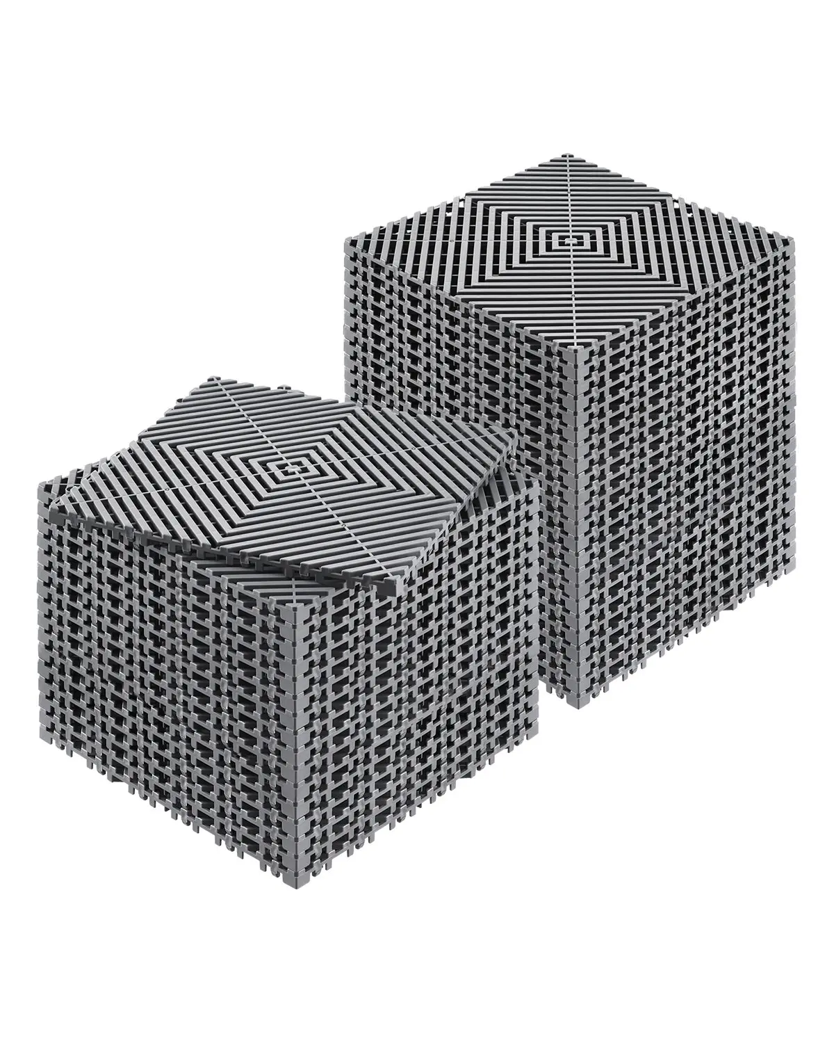 VEVOR 12x12in Interlocking Drainage Floor Mat - Modular Cushion Anti-Wear Entrance Doormat, Indoor Outdoor Rugs with Interlock Snap & Modular Layout, Multiple Tiles for Garage, Easy Installation, Anti-Slip Father’s Day Gift
