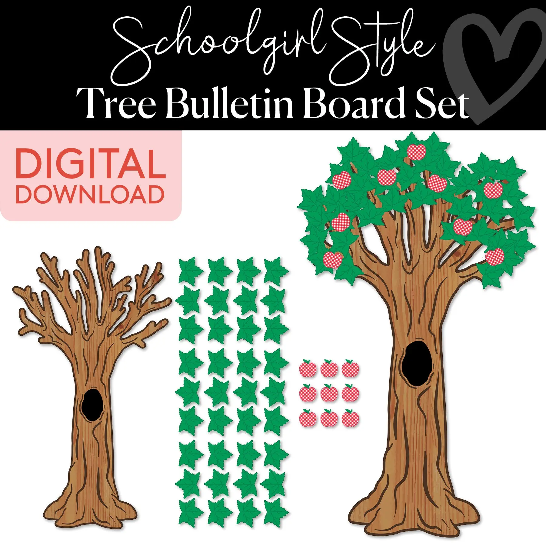 Printable Tree Bulletin Board Set