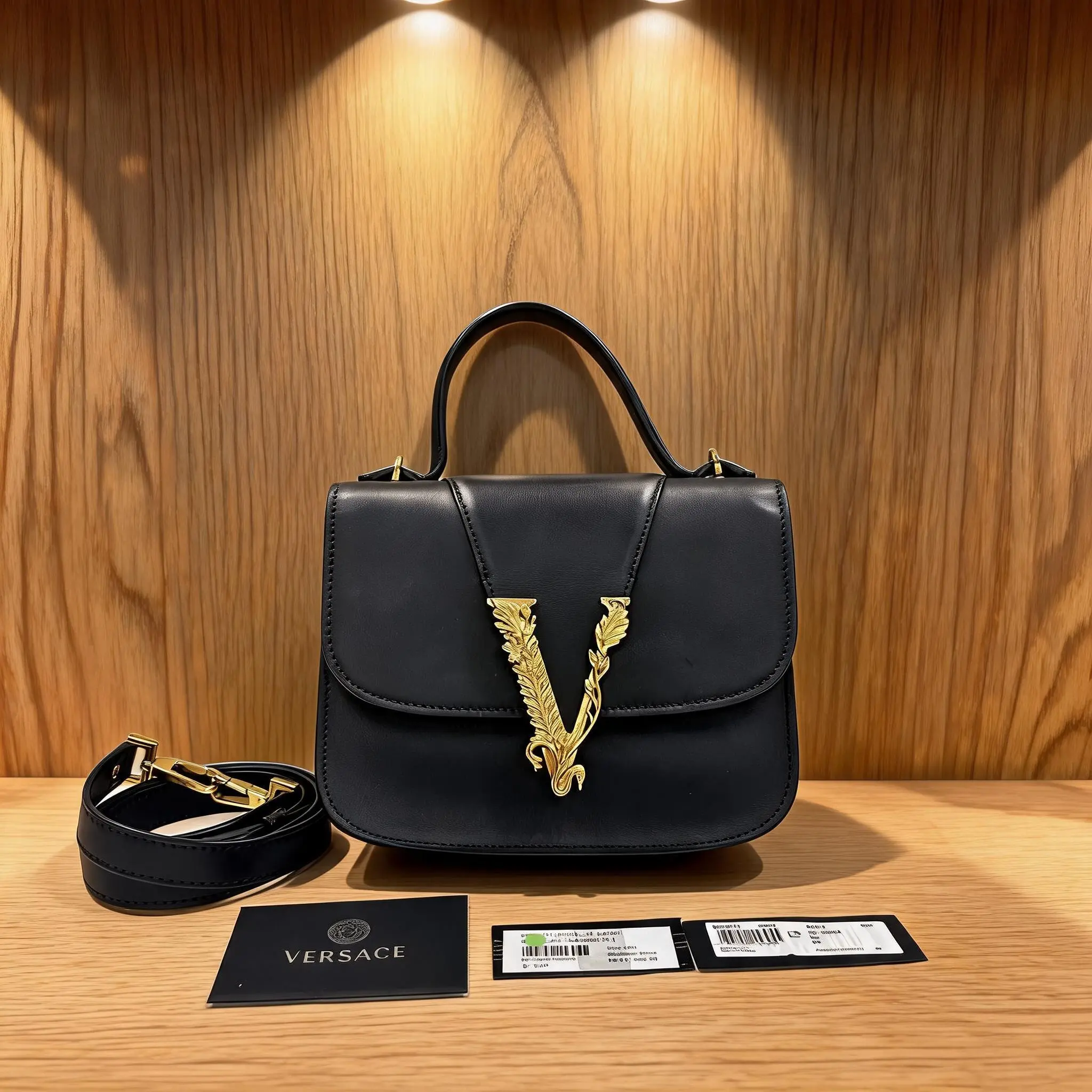 Pre-owned VERSACE Leather Shoulder Bag C0710804618
