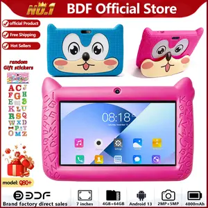 Bdf 7-Inch Kids Tablet, 4GB RAM, 64GB Storage, Fhd Display, 4000mah Battery, Parental Control, Wi-Fi & Bluetooth-compatible, Blue/