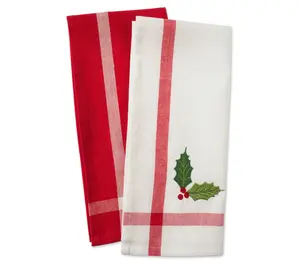 Design Imports Stripe Holiday Embroidered Kitchen Towels Design Imports Stripe Holiday Embroidered Kitchen Towels