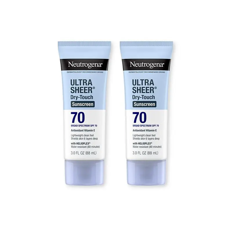 Neutrogena Ultra Sheer SPF 70 Duo | Lightweight, Fast-absorbing Broad Spectrum SPF 70 Sunscreen Lotion