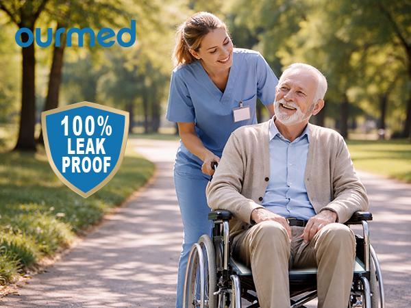 Ourmed Super Absorbent Underpad, 30"x36" Extra Large Incontinence Bed Pad, Waterproof Disposable Pee Pad for Elderly, Adults, Kids and Hospital Usage, 50 Count（Can also Underpad as a pet care mat）