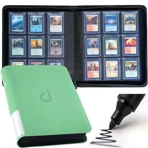 Toploader Binder, Holds 288 Toploaders, 9 Pocket Top Loader Binder for 3x4 Inch Rigid Card Holders, Ideal for Trading & Sports Cards