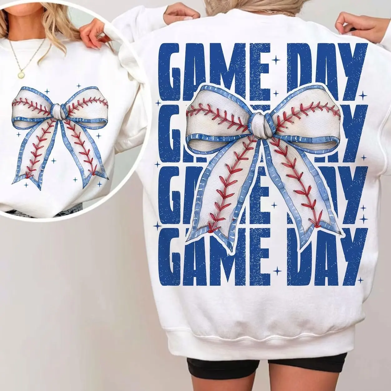 Game Day Baseball Bow T-Shirt/Sweatshirt/Hoodie, Coquette Baseball Sweatshirt, Game day shirt, Baseball Mom