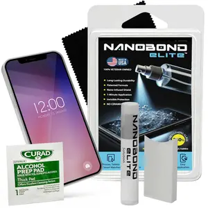 Nanobond Liquid Screen Protector - Strengthens Glass by 250x | 1-Minute Invisible Application for Phones, Tablets & Watches Smartphone Cellphone Cases Casing Protection Cover