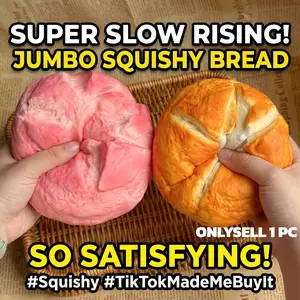 Bread Squishy Toy, Super Slow Rising Giant Simulation Bread Squeeze Toy, Ultra Soft Kawaii Artificial Loaf Stress Relief Toy for Kids & Adults, Realistic Food Scented Sensory Toy for Anxiety Relief