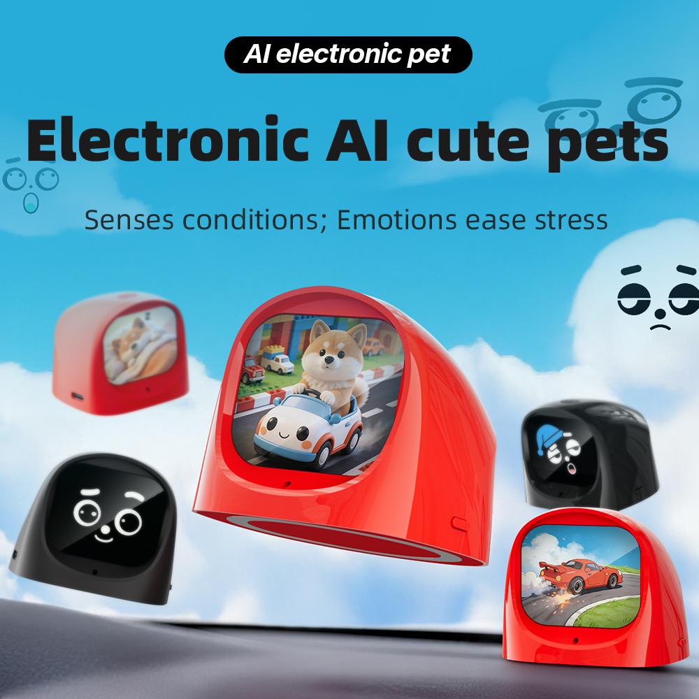 AI Smart Car Robot Companion - Interactive Electronic Pet with 70+ Emotions, Voice Chat & Car-Status Sensing, Educational Desktop Toy for Kids & Drivers