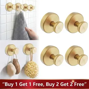 Stainless Steel Suction Cup Hooks No-Drill No-Damage Vacuum Suction Hooks Kitchen Bathroom Bedroom Essentials Clothes Hooks Towel Hooks Organiser