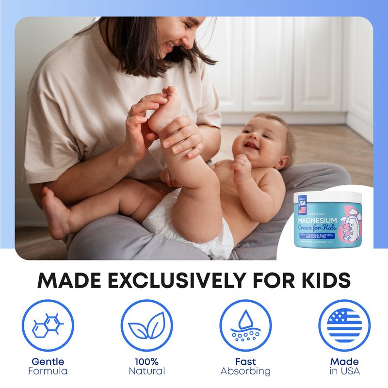 Magnesium Cream - Gentle Soothing with Calendula, Aloe Vera & Shea Butter for Relaxation, Sleep, and Calming Body Care Hydrating Blend, Unscented Moisturizing Lotion Moisturizer