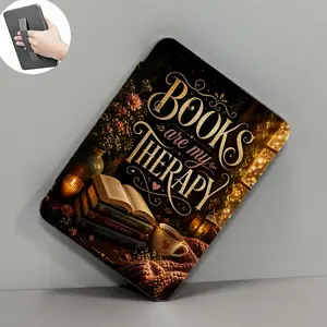 Luxury PU Leather E-Reader Tablet Case with Holder - 6in, 6.8in, 7in Fit, Bookish Aesthetics, Clear Soft Back Protective Cover, Auto Wake/Sleep, Light Durable Protection Casing for Kindle 2022/2024, Paperwhite 11th/12th Gen,Good Summer Gift