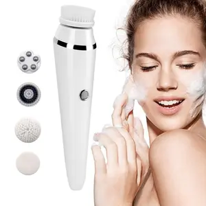 4 in 1 Electric Rotating Deep Cleaning Face Washing Brush, Facial Massage Brush with Super Soft Bristles, Home Facial Massage Tool