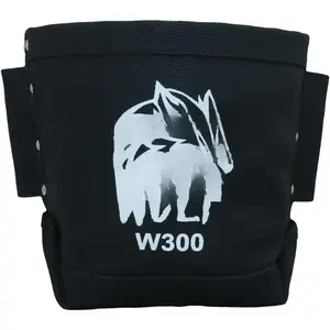 Black Canvas Tool Pouch, Tunnel Belt Loop, Bull Pin Loops & Bolt Bag Tote| Tradesman, Ironworker, Carpenter, 5’’x10’’x9’’