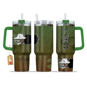 Usopp Anime Custom Quencher 30oz or 40oz Stainless Steel Tumbler With Handle