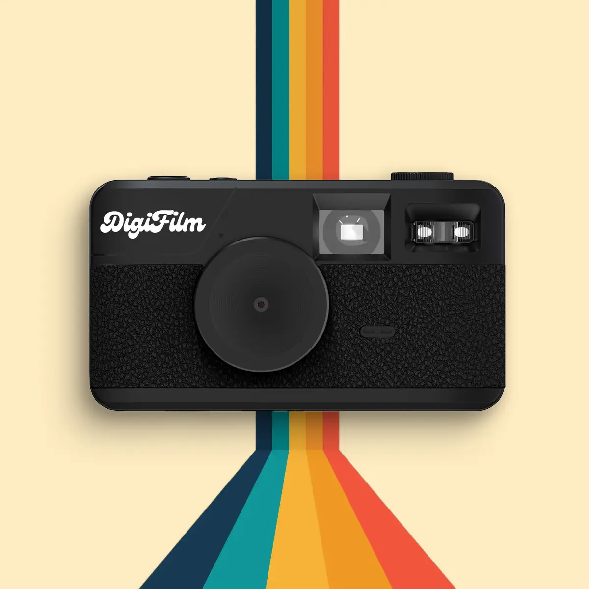 DigiFilm Screen-Free Digital Camera - 6 Built In Retro Filters - Pre Installed Micro SD Card - Aesthetic Rechargeable | Flash Durable
