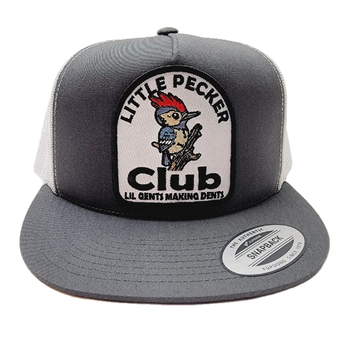 Little Peckers Club Little Gents Making Dents Trucker Hat - High-Quality, Snapback Cap, Funny Cap, Casual Mesh Flat Bill Accessory for Sports, Outdoor Use, Snapback Caps