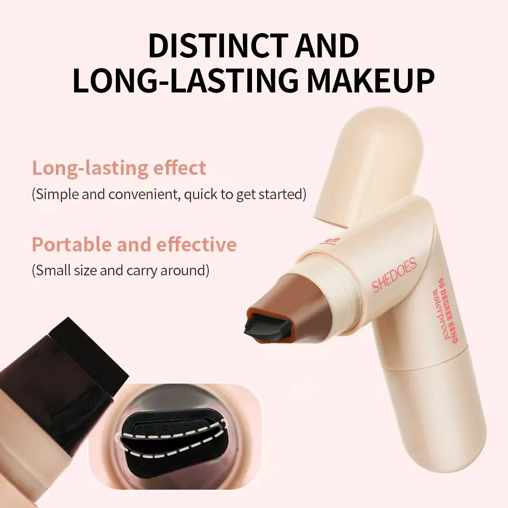 Daily Polished Makeup Enthusiasts, Mini Rotating Eyeliner Stamp, Black & Brown, Adjustable Precise Shaping, Smudge Resistant, Lightweight Matte Finish