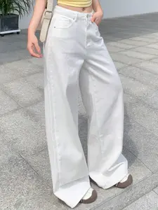 Women's Casual High Waist Slim Fit Wide Leg Pants, Casual Comfy Loose, Elegant Plain Design, All Seasons Wear, Comfortable and Stylish