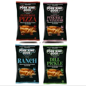 pork king good 4-pack pizza, pink salt& vinegar,  ranch, dill pickle