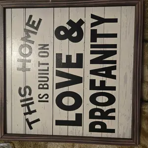 Funny 8x8 Inch Wooden Framed Picture Frame, Humorous Home Decor Gift Idea, Perfect for Living Room & Bedroom Walls, Unique Present for Loved Ones, Home Decoration