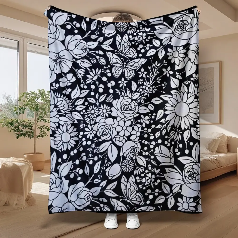 Cozy Flannel Throw Blanket, Washable Flannel Blanket Craft Kit, Ideal for Children, Perfect Holiday Gift, Cozy Throw Blanket