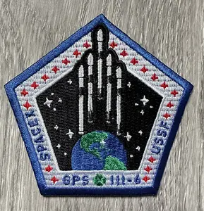 Original SPACEX GPS III - 6  USSF USAF FALCON 9 MISSION Patch NASA 3.5