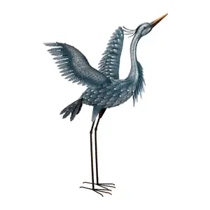 Regal Art & Gift Metallic Blue Heron - Wings Up