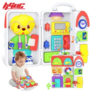 HGOC,Toddler Toys for 1-2 Year Old Boy, Musical Montessori Busy Board, Early Educational Toy for Toddlers 1-3, Motor Skills Developmental Toy for 12-18 Month Age, Birthday Gift for 1+ Year Old Boy Girl