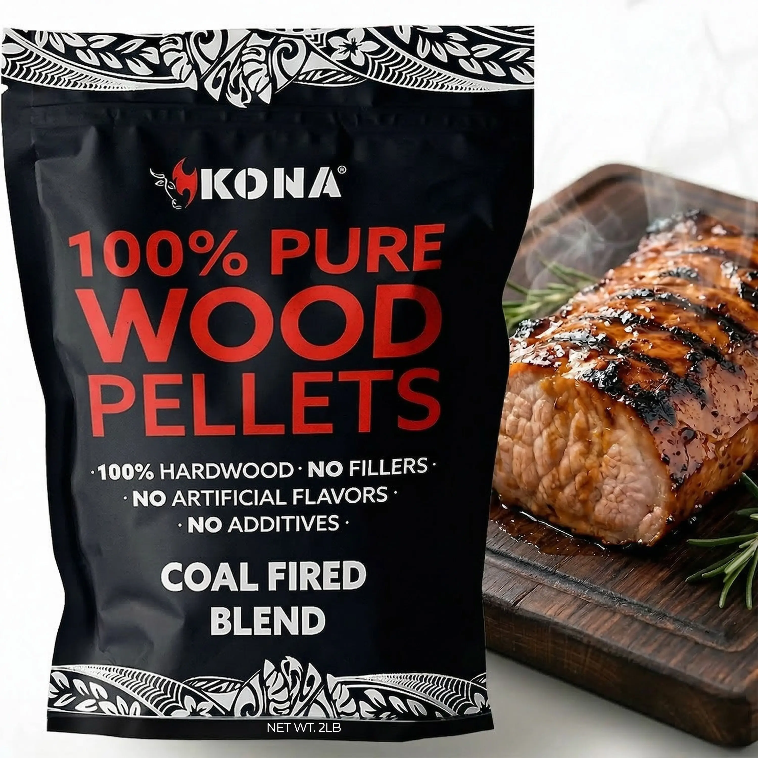 Kona Coal-Fired Wood Smoker Pellets for Ninja Woodfire & Smokers