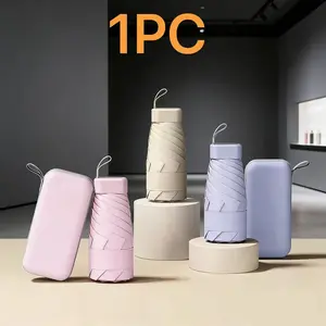 Ultra-Light Portable Pocket Umbrella, Reinforced 6 Bone Design, Perfect for Rain Protection, Emotionally Protective Carry-On, Portable Foldable Umbrella