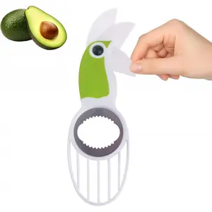 Bird Shaped 3 in 1 Folding Avocado Slicer Tool Durable Vegetable Slicer Splitting Pitting Slicing Safely Lightweight Portable Kitchen Gadget