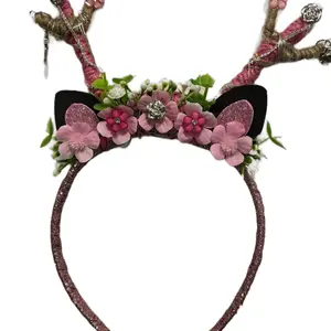 Reindeer Antlers Holiday Headband for Girls and Women
