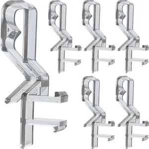 Valance Clips 1-7/8inch 10pcs Clear Color for Faux and Real Wood Window Blinds Retainer Holder Clip for Valance with Groove in the Back