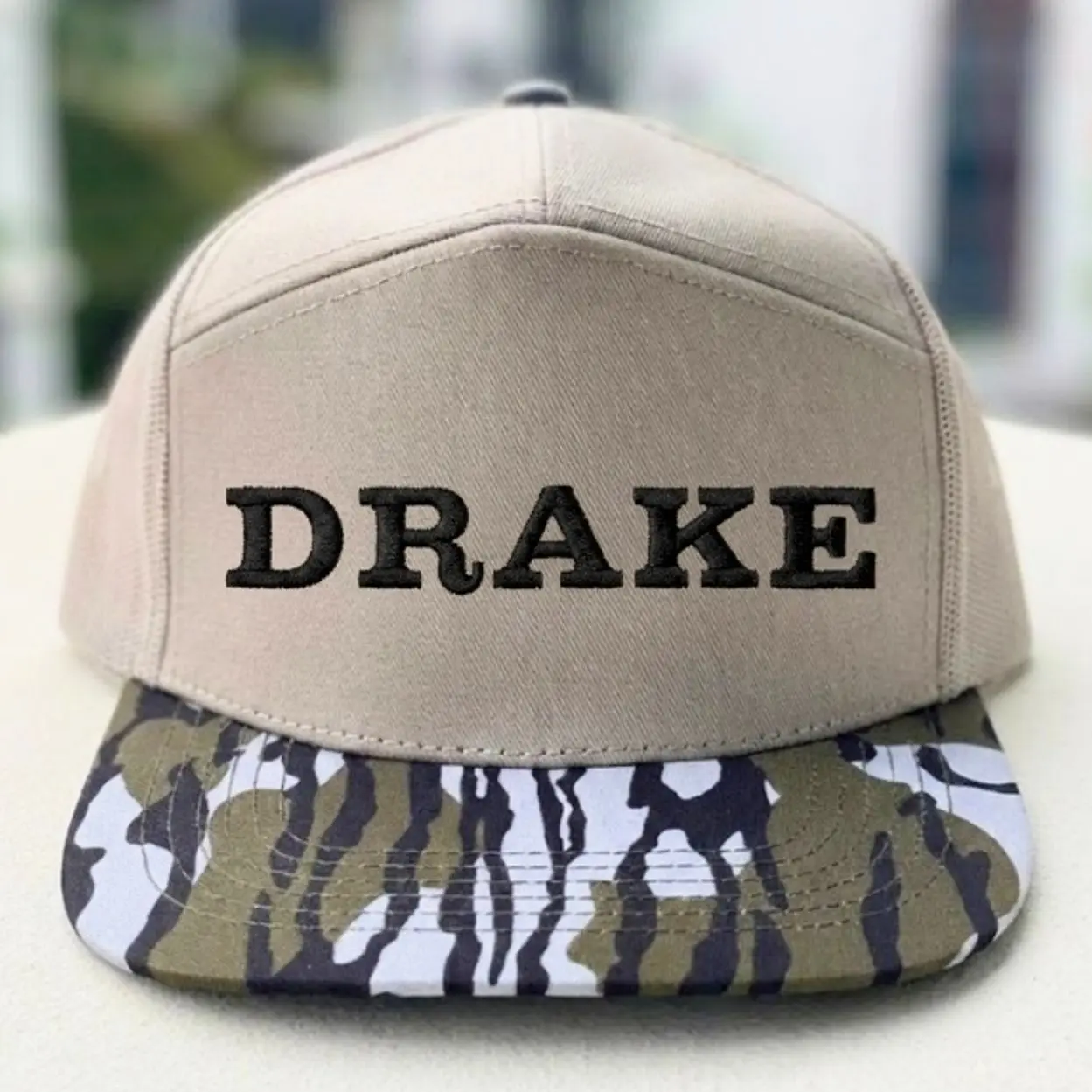 Drake Waxed Flatbill Hat | Bottomland Camo Trucker Cap | Duck Hunting Flat Bill Hat | Waterfowl Hunter Snapback | Embroidered Outdoor Cap | Camouflage Baseball Hat | Adjustable Mesh Trucker | Hunting Season Gear | Gift for Duck Hunters