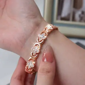 Pretty Pure Copper Magnetic Bracklet for Men/Women – Stylish Modern Accessory for Outdoor & Daily Fashion Adjustable Slider Bracelets