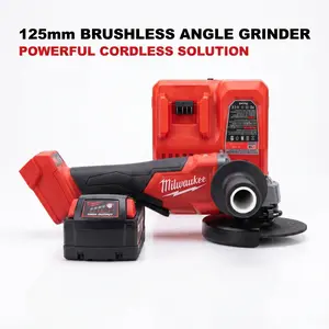 Milwaukee Lithium Powered Grinding Machine Portable Industrial Gear Used In Pipe Trimming Hardware Polishing And Workshop Finishing Multi-Speed Regulation Anti-Vibration Side Handle And Efficient Built-In Heat Dissipation wrench power tool mechanical work